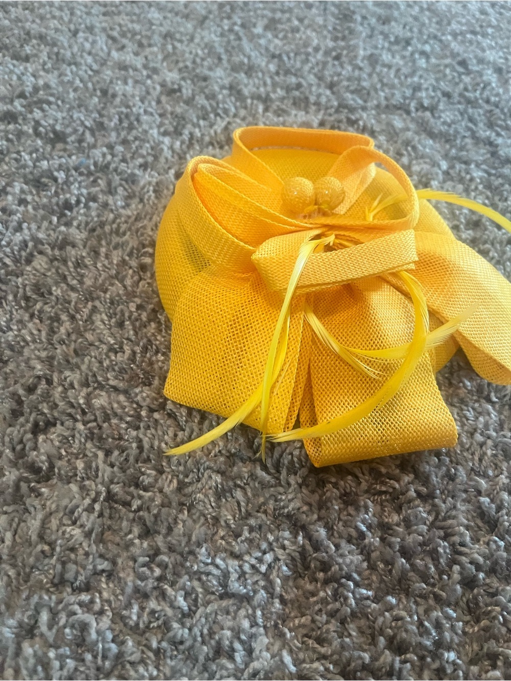 Vibrant Yellow Floral Fascinator Hat for Women Derby Tea Party - Picture 4 of 6